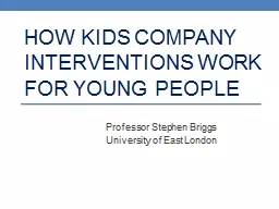 How Kids Company interventions work for young people