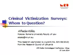 Criminal Victimization Surveys: Whom to Question?