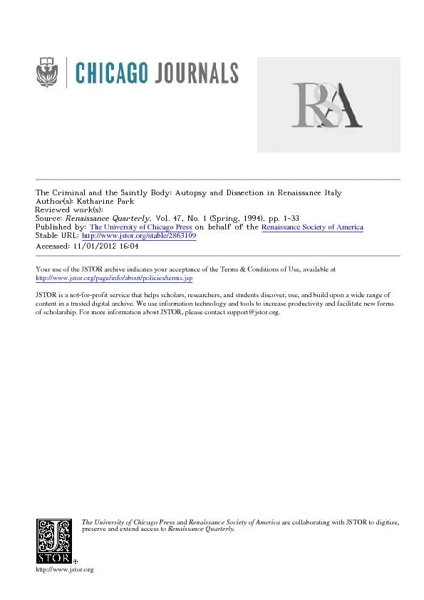 RENAISSANCE QUARTERLY Edited by RONA GOFFEN ALBERT RABIL, JR. Associat