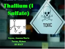 Thallium (I Sulfate)