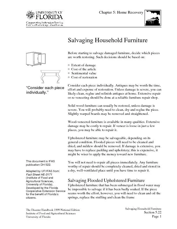 Household FurnitureSection 5.22