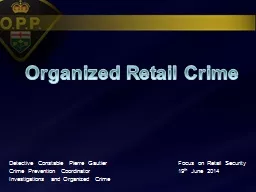 Organized Retail Crime