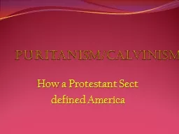 Puritanism/