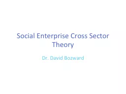 Social Enterprise Cross Sector Theory