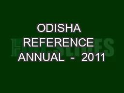 ODISHA  REFERENCE  ANNUAL  -  2011