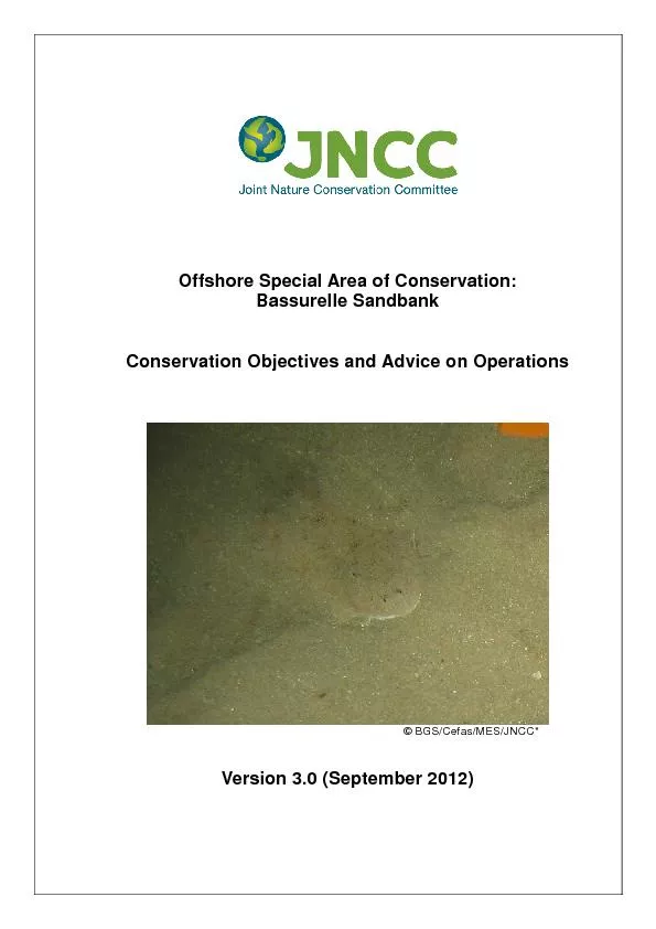 Offshore Special Area of Conservation:Bassurelle SandbankConservation