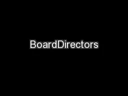 BoardDirectors