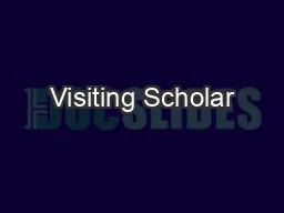 Visiting Scholar