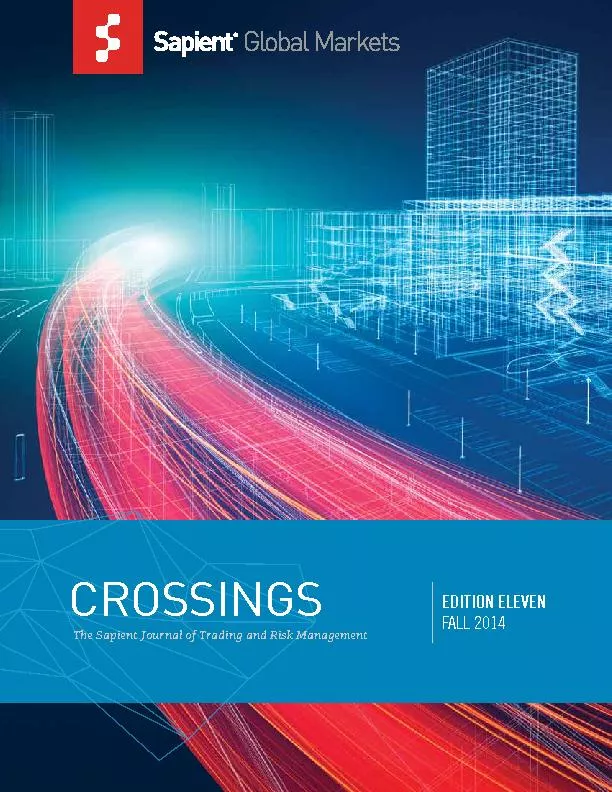 CROSSINGSThe Sapient Journal of Trading and Risk Management