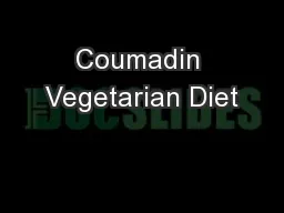 Coumadin Vegetarian Diet