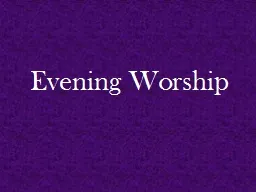 Evening Worship