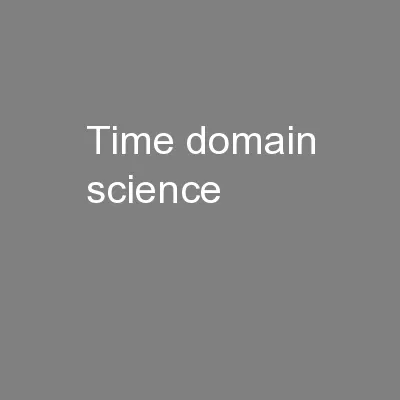 Time Domain Science