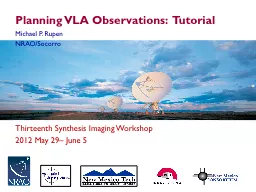 Planning VLA Observations:  Tutorial