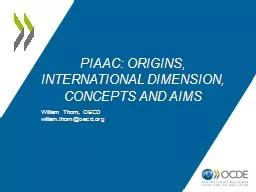 PIAAC: Origins, international dimension, concepts and aims