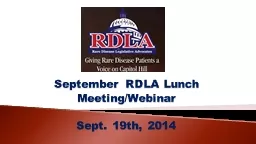 October RDLA Lunch Meeting/Webinar