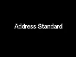 Address Standard