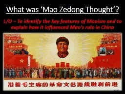 What was ‘Mao Zedong Thought’?