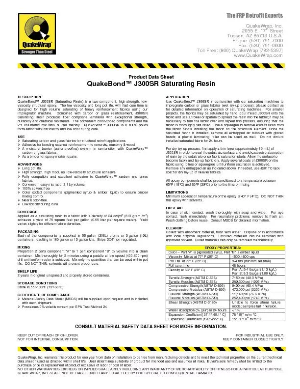 CONSULT MATERIAL SAFETY DATA SHEET FOR MORE INFORMATION.