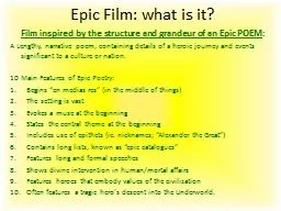 Epic Film: what is it?