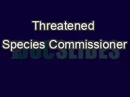Threatened Species Commissioner