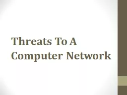 Threats To A Computer Network