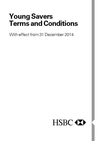 Young Savers Terms and Conditions