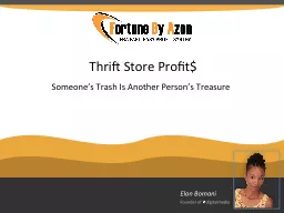 Thrift Store Profit$