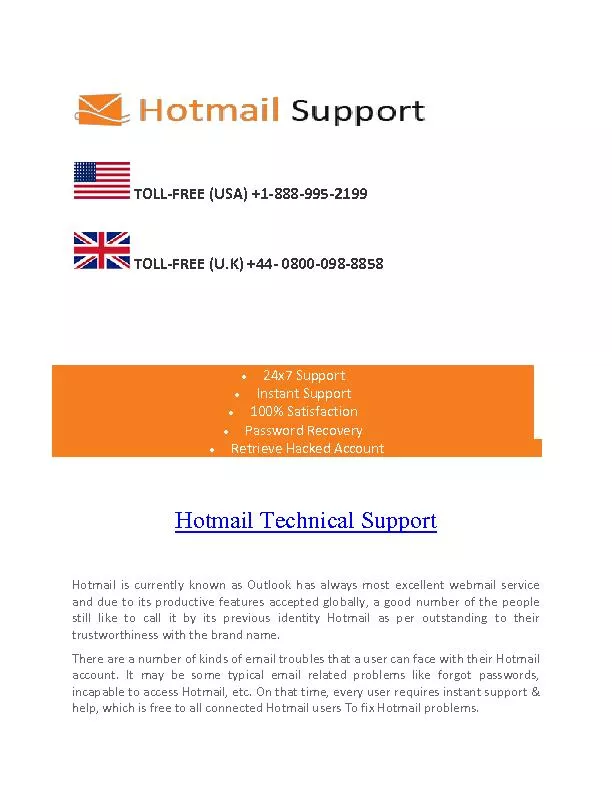HOTMAIL SUPPORT /888-995-2199 US/ HOTMAIL HELP