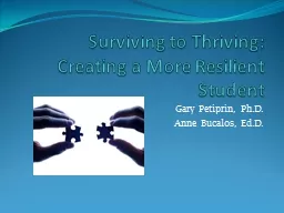 Surviving to Thriving: Creating a More Resilient Student