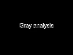 Gray analysis