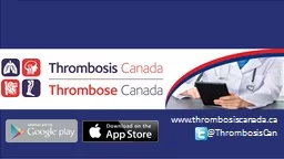 Thrombosis Canada