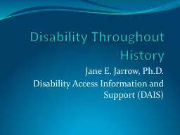 Disability Throughout History