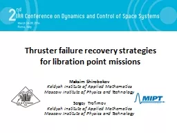 Thruster failure recovery strategies