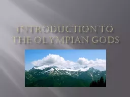 Introduction to The Olympian Gods