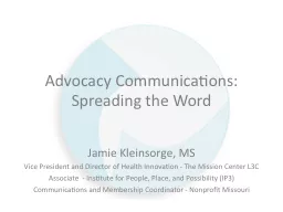 Advocacy Communications: