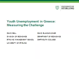 Youth Unemployment in Greece: