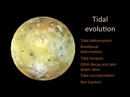 Tidal evolution