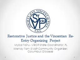 Restorative Justice and the Vincentian Re-Entry Organizing