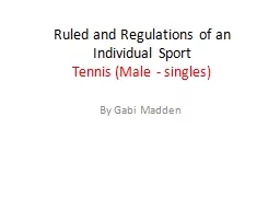 Ruled and Regulations of an Individual Sport