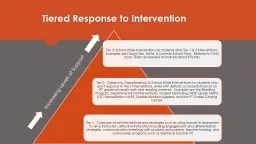 Tiered Response to Intervention