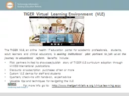 TIGER Virtual Learning Environment (VLE