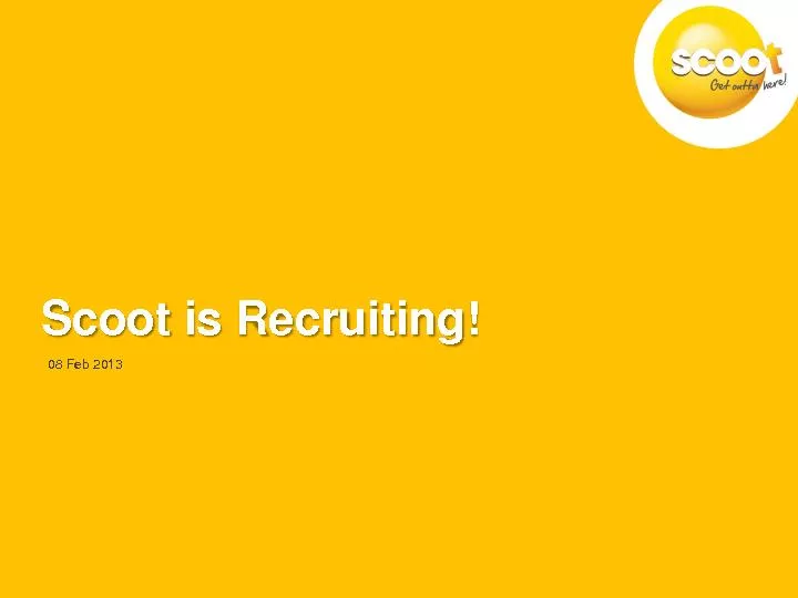 Scoot is Recruiting!