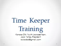 Time Keeper Training