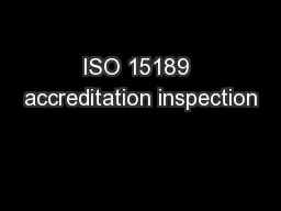 ISO 15189 accreditation inspection