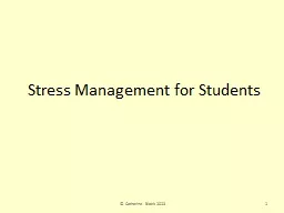 Stress Management for Students