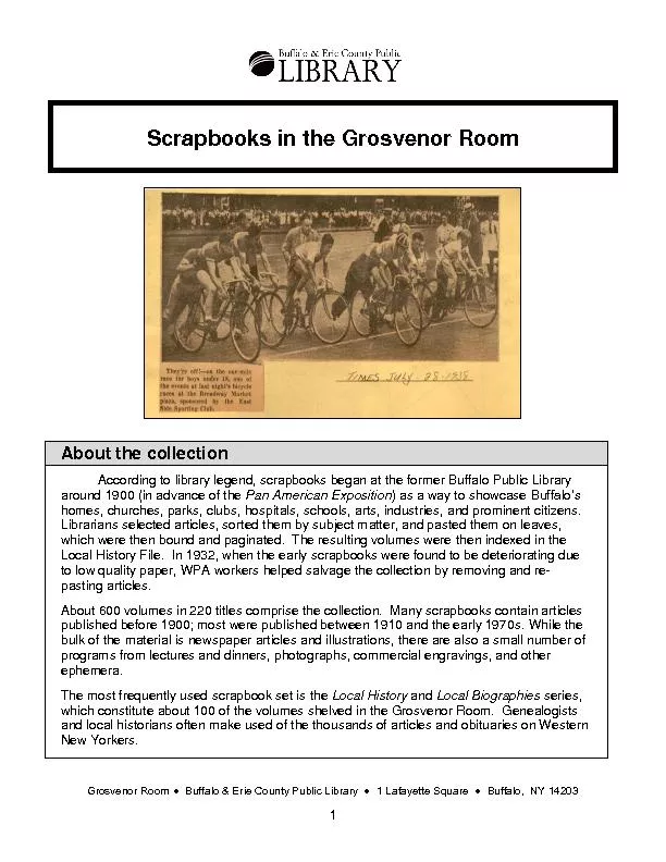 Scrapbooks in the Grosvenor Room