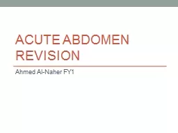Acute Abdomen Revision