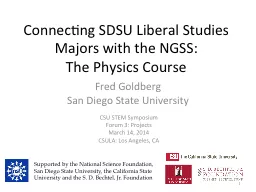 Connecting SDSU Liberal Studies Majors with the NGSS: