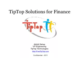 TipTop Solutions for Finance