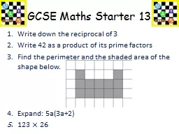 GCSE Maths Starter 13